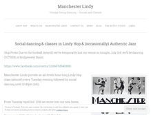 Tablet Screenshot of manchesterlindy.com